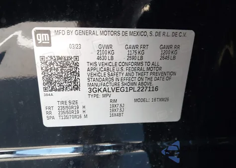 2023 GMC Terrain Awd Slt z USA, uszkodzony, nr VIN 3GKALVEG1PL227116